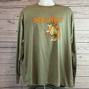 Marmot Long Sleeve Olive Graphic Tee